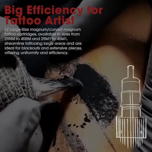 EZTAT2 EPIC Tattoo Cartridge Needles Large Curved Magnum 45RM #12 Standard Round Magnum Disposable Tattoo Needles 8Pcs For Professional Tattoo Pen Machine