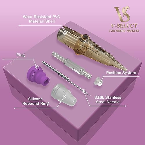 EZTAT2 Tattoo Cartridge Needles - 20Pcs #08 (3RL) Permanent Makeup SMP Bugpin Round Liner 0.25mm Microblading Hair Scalp For Tattoo Pen Rotary Machine Supply - V-SELECT