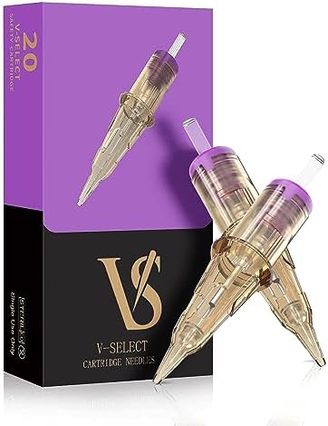 EZTAT2 Tattoo Cartridge Needles - 20Pcs #08 (3RL) Permanent Makeup SMP Bugpin Round Liner 0.25mm Microblading Hair Scalp for Tattoo Pen Rotary Machine Supply - V-SELECT