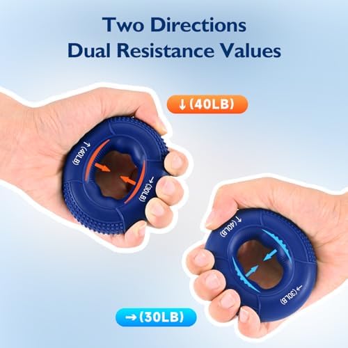 FitBeast Hand Grip Strengthener Finger Exerciser Forearm Strengthener Kit - 9 Pack Targeted Hand & Forearm Strength Relief & Recovery Kit