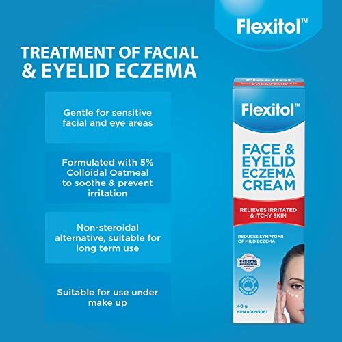 Flexitol Face & Eyelid Eczema Cream - Best Eczema Treatment Cream For Itchy Skin Relief & Moisturisation For Dermatitis Top Lotion For Eczema & Dermatitis (40g)