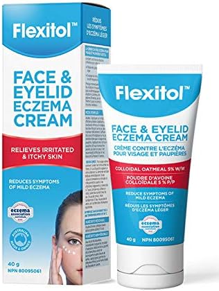 Flexitol Face & Eyelid Eczema Cream - Best Eczema Treatment Cream for Itchy Skin Relief & Moisturisation for Dermatitis Top Lotion for Eczema & Dermatitis (40g)