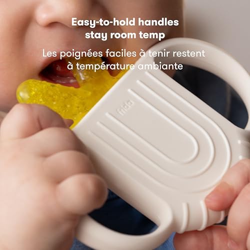 Frida Baby Silicone Teething Toys 4-in-1 Teether For Babies & Infants Teething Relief For 0-18 Months Not-Too-Cold-to-Hold Soothing Baby Teether BPA-Free