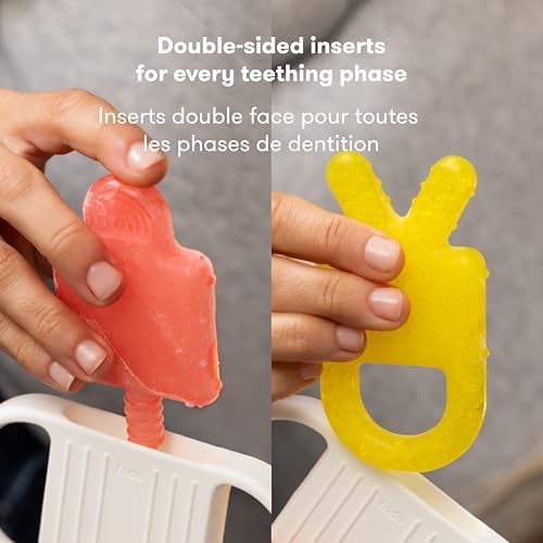 Frida Baby Silicone Teething Toys 4-in-1 Teether For Babies & Infants Teething Relief For 0-18 Months Not-Too-Cold-to-Hold Soothing Baby Teether BPA-Free