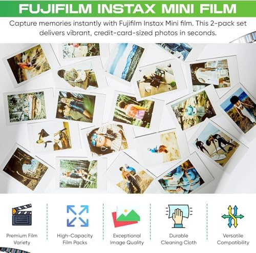 Fujifilm-INSTAX-Mini-Instant-Film-2-Pack-=-20-Sheets-(White)-for-Fujifilm-Mini-8-&-Mini-9-Cameras -Model:4332059078