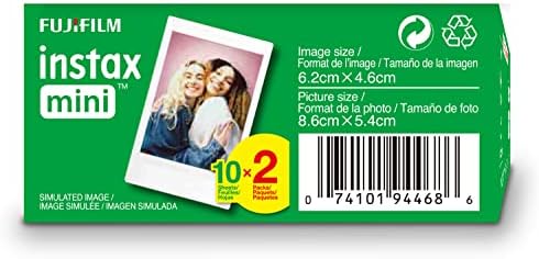 Fujifilm INSTAX Mini Instant Film Twin Pack White (20 Exposures)
