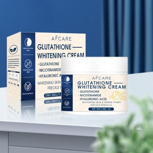 Glutathione Whitening Face Cream Brightens Skin Tone Easy To Absorb Moisturizing Cream Reduce Dark Spots Improve Skin Dullness For Wrinkle Reduction Tone Enhancement (1PCS)