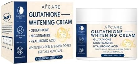 Glutathione Whitening Face Cream Brightens Skin Tone Easy To Absorb Moisturizing Cream Reduce Dark Spots Improve Skin Dullness for Wrinkle Reduction Tone Enhancement (1PCS)