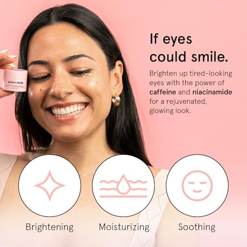 Grace & Stella Under Eye Cream For Dark Circles - Caffeine Eye Cream Anti Aging - Moisturizing Eye Cream For Puffy Eyes - Under Eye Brightener Made In USA (0.46 Oz/13 G)