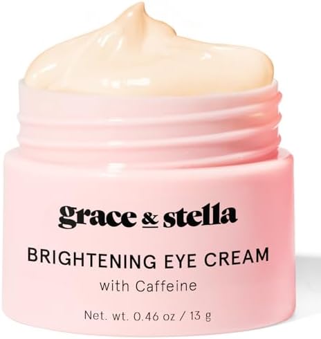 grace & stella Under Eye Cream for Dark Circles - Caffeine Eye Cream Anti Aging - Moisturizing Eye Cream for Puffy Eyes - Under Eye Brightener Made in USA (0.46 oz/13 g)