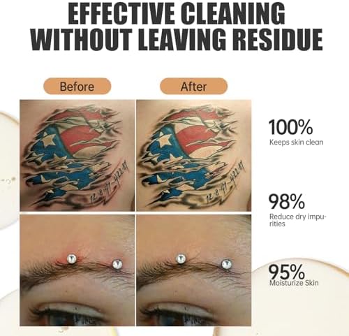 Green Soap For Tattoo Piercing Aftercare Green Soap Cleanser High Concentration Foam/Spray Fluid Supplies Before During And After Tattooing Tattoo Supplies For Artists And Personal Use 6.8 Fl.oz