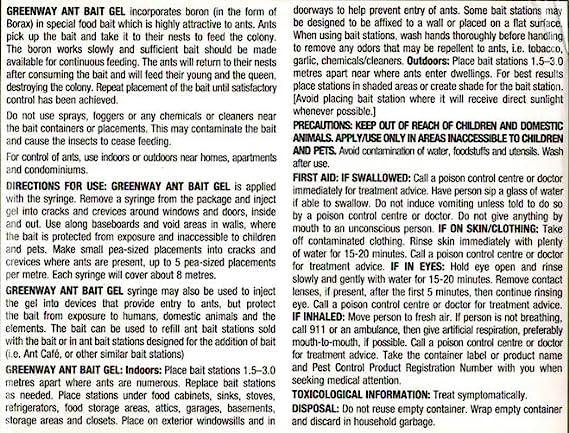 Greenway Ant Bait Gel 6 Tubes + 6 Plungers (42.5gr Per Tube)