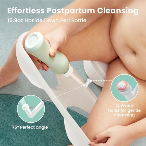 Grownsy Postpartum Mom & Baby Essential Kits Postpartum Recovery Kit For Labor &Delivery With Hospital Essentials For Women After Birth With PERI Bottle Herbal Cooling Spray Herbal Cooling Liner