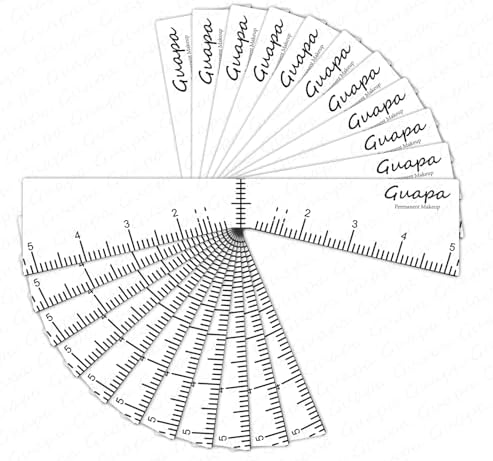 Guapa Eyebrow Ruler Stencils Mapping Brow Tools Microblading Stickers Permanmemt Makeup Eyebrow Shaping Kit Self Adhesive Measurement Ruler For Tattoo Supplies