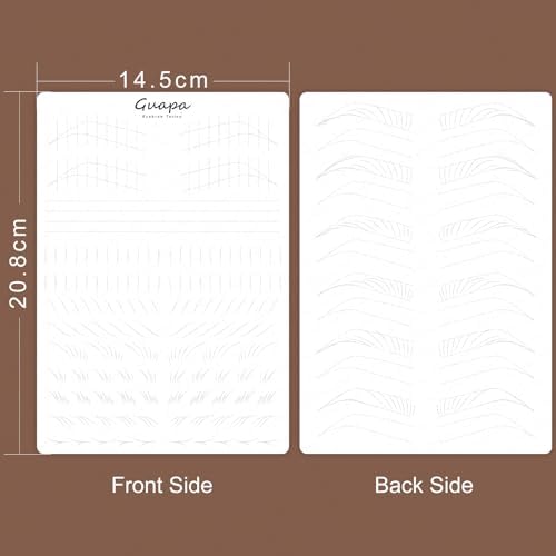 Guapa Nano Brows Tattoo Practice Skin - Dotted Line Pre-printed Eyebrow Practice Pad For Permanent Makeup Machine Tatoo Artists And Beginners