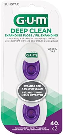 GUM Deep Clean Expanding Dental Floss 2x40M