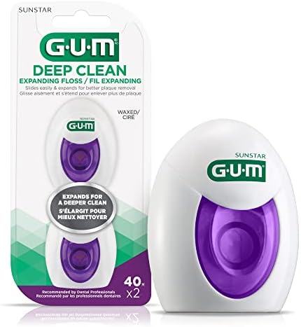 GUM Deep Clean Expanding Dental Floss 2x40M