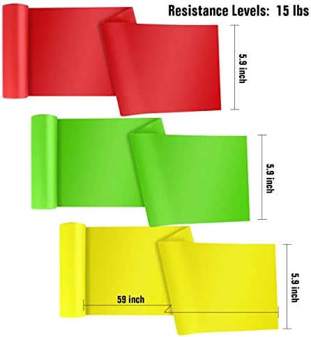 HAIBEI Resistance Bands Elastic Exercise Bands 3 Pack Physical Therapy Tension Band Recovery Band Workout Strength Training Bands For Women Yoga Arms Upper Body And Shoulders