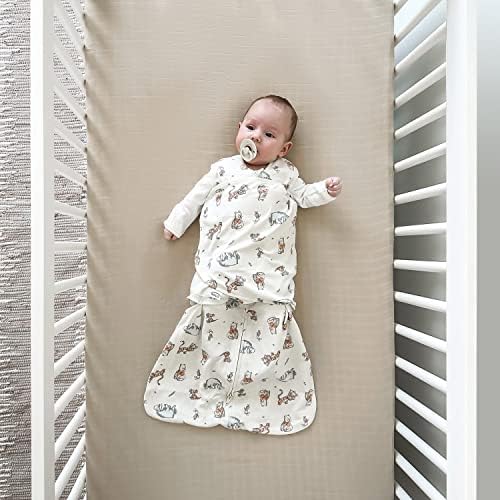 HALO Disney 100% Cotton Sleepsack Swaddle 3-Way Adjustable Wearable Blanket TOG 1.5 Winnie Frolic Small 3-6 Months
