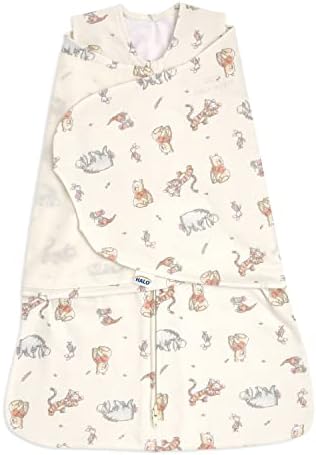 HALO Disney 100% Cotton Sleepsack Swaddle 3-Way Adjustable Wearable Blanket TOG 1.5 Winnie Frolic Small 3-6 Months