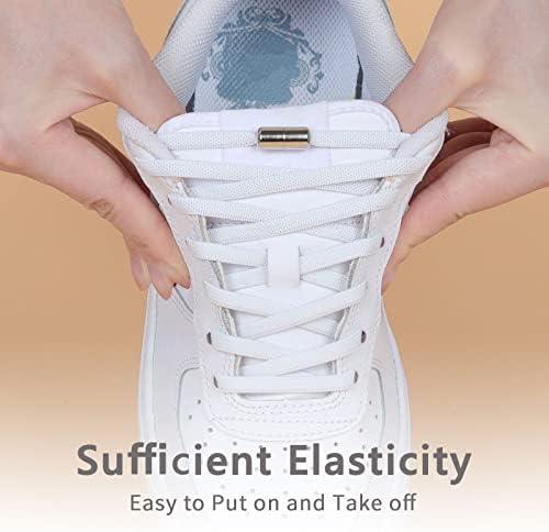 Handshop No Tie Shoe Laces Elastic Shoelaces With Laces Lock For Adults Kids Sneakers (2 Pair)