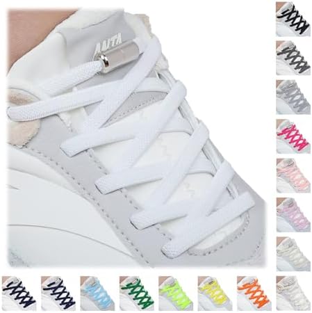 Handshop No Tie Shoe laces Elastic Shoelaces with Laces Lock for Adults Kids Sneakers (2 Pair)