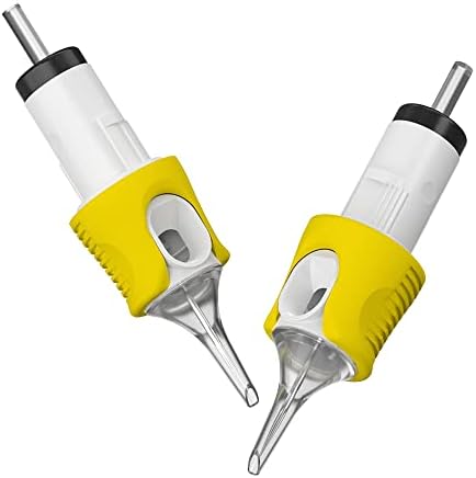 Hawink Tattoo Cartridge Needles #12 Standard 1 Round Liner X-Taper 16PCS with Membrane Professional Disposable Finger Ledge Cartridges EN05S-FG-16-1201RL