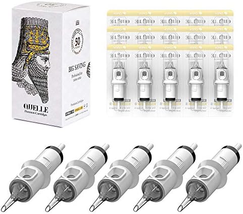 Hawink Tattoo Cartridge Needles 50Pcs Mixed #12 Standard Disposable Sterilized Safe Cartridges with Membrane Assorted Size 03RL 05RL 07RL 09RL 03RS 05RS 07RS 09RS 07M1 11M1 EN05C-50KIT-B