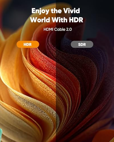 HDMI Cable 3.3 Feet 4k HDMI 2.0 Cable EARC-Snowkids 18Gbps High Speed HDMI Cord (4K 60Hz 3D Support Ethernet Function Video 4K UHD 2160p HD 1080p For Fire-TV Net-filx PS-3/4 Ect)