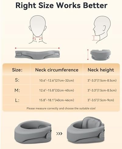 Heated Neck Brace Cervical Collar - Neck Support Brace With Ergonomic Foam Wrap To Pressure Relief Of The Cervical Spine Suitable For Men And Women