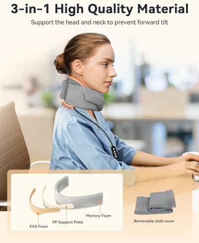 Heated Neck Brace Cervical Collar - Neck Support Brace With Ergonomic Foam Wrap To Pressure Relief Of The Cervical Spine Suitable For Men And Women
