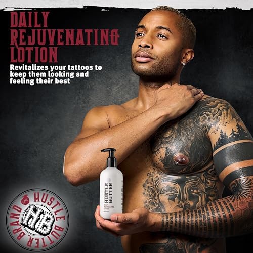Hustle Butter Tattoo Aftercare - Daily Tattoo Lotion - Naturally Derived Vegan Cruelty Free - Everyday All Over Use And Moisturized Tattoos - 266 Ml