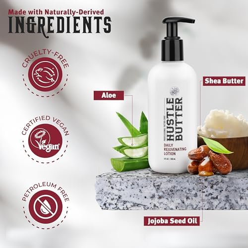 Hustle Butter Tattoo Aftercare - Daily Tattoo Lotion - Naturally Derived Vegan Cruelty Free - Everyday All Over Use And Moisturized Tattoos - 266 Ml