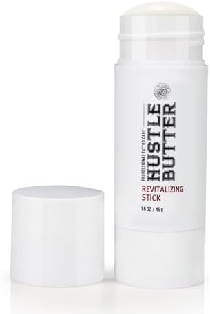 Hustle Butter Tattoo Aftercare - Tattoo Balm Stick - On The Go Tattoo Aftercare - Naturally Derived Vegan Cruelty Free - Mess Free - 45g