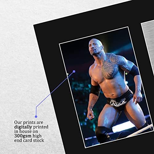 HWC Trading USL Dwayne Johnson The Rock Gifts Printed Signed Autograph Picture For WWE & WWF Memorabilia Fans - US Letter Size