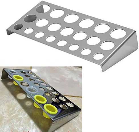 Ink Cup Holder With 23 Troughs Stainless Steel Shelf Stand For Pigment Inks Cup Supplies