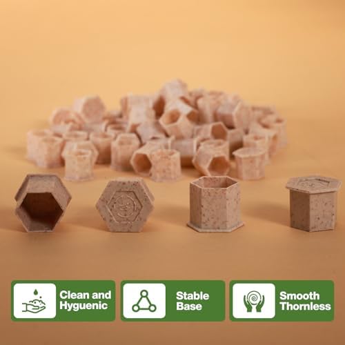 INKin Biodegradable Tattoo Ink Cups Medium 12mm - 200Pcs Disposable ECO Friendly Caps With Base For Hold Ink Pigments Supplies (12mm-Medium)