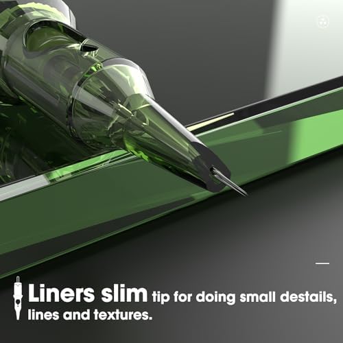 INKin REVO Tattoo Cartridge Needles Disposable Tattoo Needles With Re-Define Precision #10 Bugpin 0.30mm Round Liner 3RL Upgraded Design Durable Needle Cartridges For Tattooing 20Pcs (R1003RL)