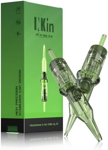 INKin REVO Tattoo Cartridge Needles Disposable Tattoo Needles With Re-Define Precision #10 Bugpin 0.30mm Round Liner 3RL Upgraded Design Durable Needle Cartridges for Tattooing 20Pcs (R1003RL)