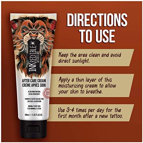 INKredible Aftercare Tattoo Healing Lotion Moisturizes Skin To Prevent Scabbing (2-Pack)