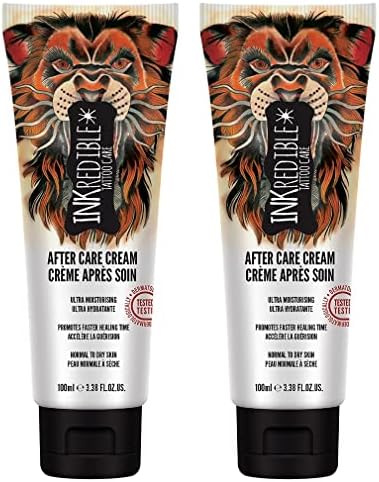 INKredible Aftercare Tattoo Healing Lotion Moisturizes Skin to Prevent Scabbing (2-Pack)