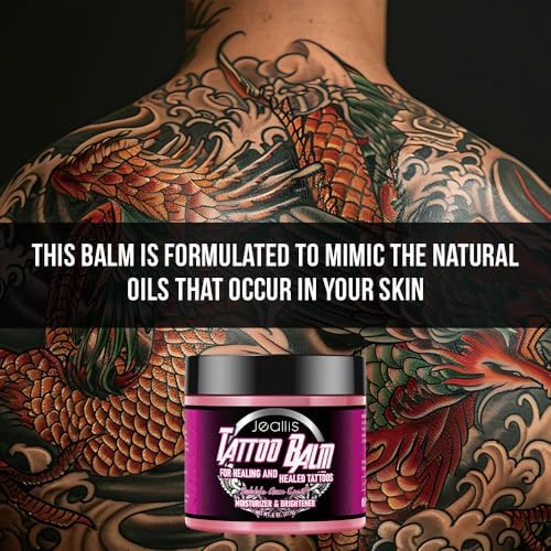 Jeallis Pink Tattoo Ointment For Artists And Aftercare Tattoo Balm For Before During & Post Tattoo Safe Natural Tattoo Aftercare CreamLotion Bubble Gum No-Petroleum 6oz
