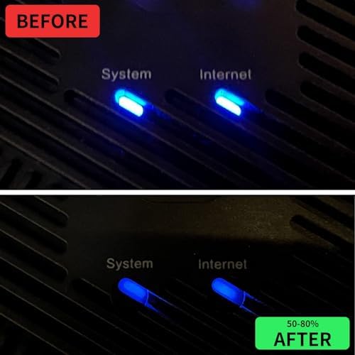 JIEHENG Light Dimming Stickers LED Light Dimming Stickers LED Dimming Sheets For Routers 2 Sheets Cover White And Black LED Covers Dimming 50% ~ 80% Of LED Lights(Cut-50-80% Shading White And Black)