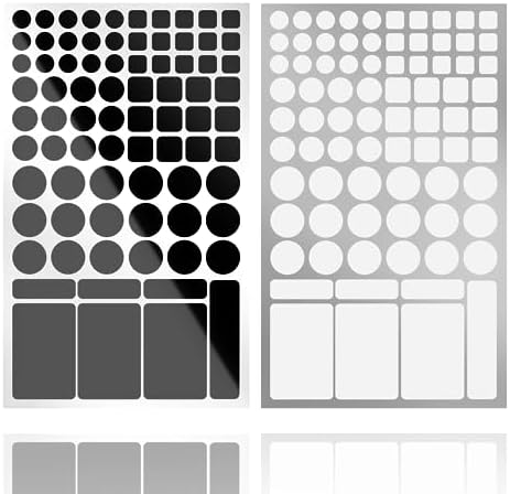 JIEHENG Light Dimming Stickers LED Light Dimming Stickers LED Dimming Sheets for Routers 2 Sheets Cover White and Black LED Covers Dimming 50% ~ 80% of LED Lights(Cut-50-80% shading White and Black)