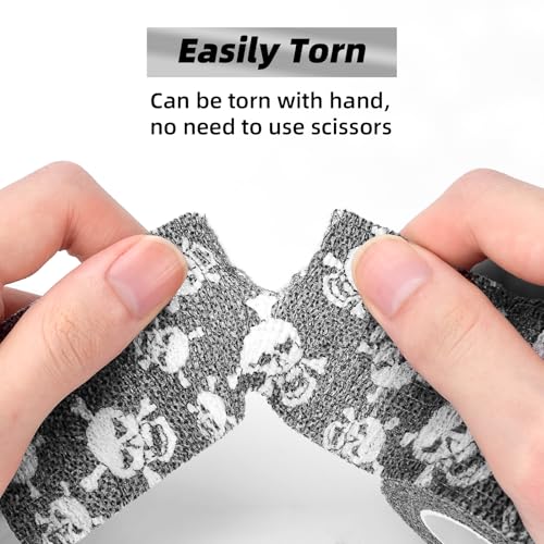 JimKing Tattoo Grip Cover Tattoo Machine Handle Cover Self-Adhesiive Tape For Sport Pet Tattoo Elastic Bandage Wrap Roll Tattoo Machine Supply 4pcs