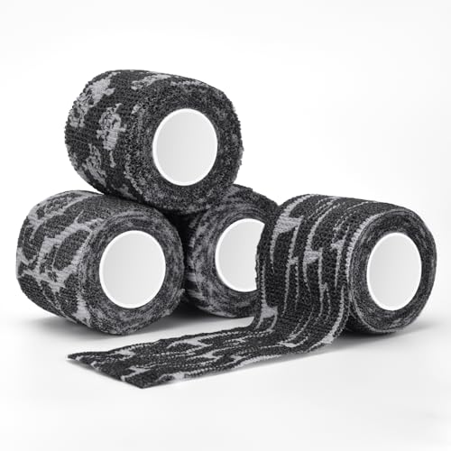 JimKing Tattoo Grip Cover Tattoo Machine Handle Cover Self-Adhesiive Tape for Sport Pet Tattoo Elastic Bandage Wrap Roll Tattoo Machine Supply 4pcs