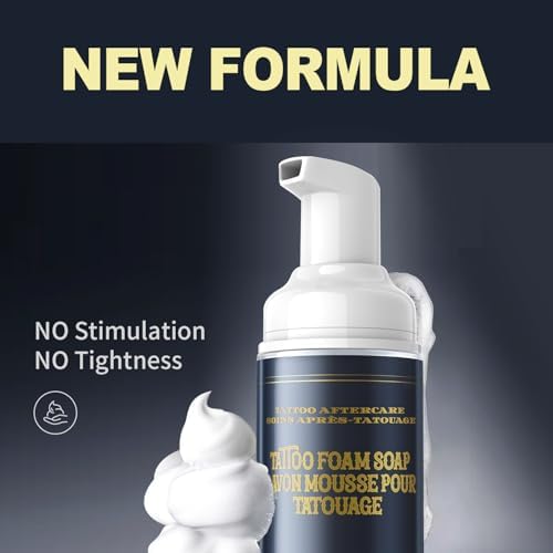 JVR Tattoo Aftercare Kit JVR Tattoo Soap & Tattoo Balm Tattoo Foam Soap Cleanser To Clean Tattoos Tattoo Balm For Tattoo Moisturizer & Color Enhancement & Tattoo With Gentle Ingredients