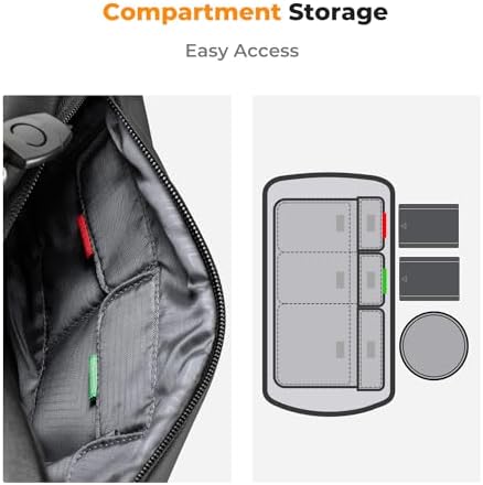 K&F Concept 2 In 4 Sling Bag Everyday Shoulder Bag & Multifunction Photography Crossbody Camera DSLR Backpack Portable Bag