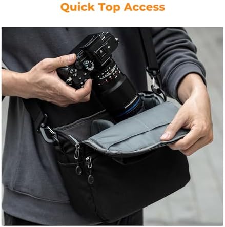 K&F Concept Camera Sling Bag Small Crossbody Camera Case DSLR/SLR Cute Compact Shoulder Photography Bags For Photographers
