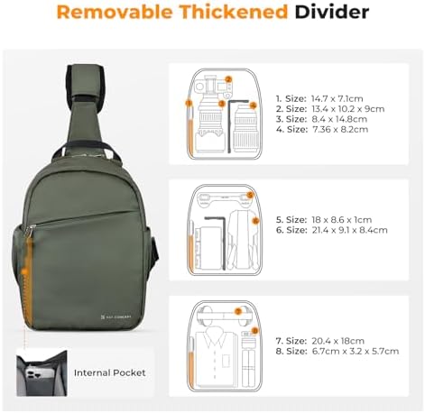 K&F Concept Camera Sling Bag Small Crossbody Camera Case DSLR/SLR Cute Compact Shoulder Photography Bags For Photographers